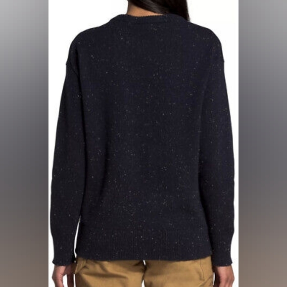 North Face Wool Blend Crestview Crew Neck Sweater Aviator Navy Women's Size XL - Picture 3 of 9
